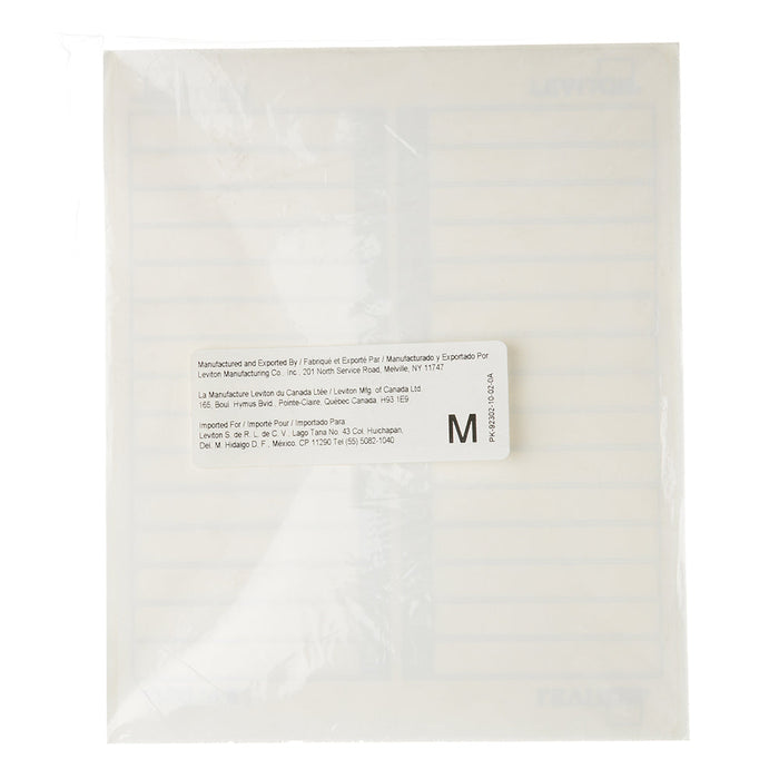 Leviton 30 Space Load Center Circuit Identification Sticker Pack For Standard Doors (LSTK3)