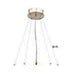 Westgate Manufacturing 10 Foot 4 Line Canopy Suspension Kit For Decorative Lights Brushed Nickel (LFCF-SK10-BN)