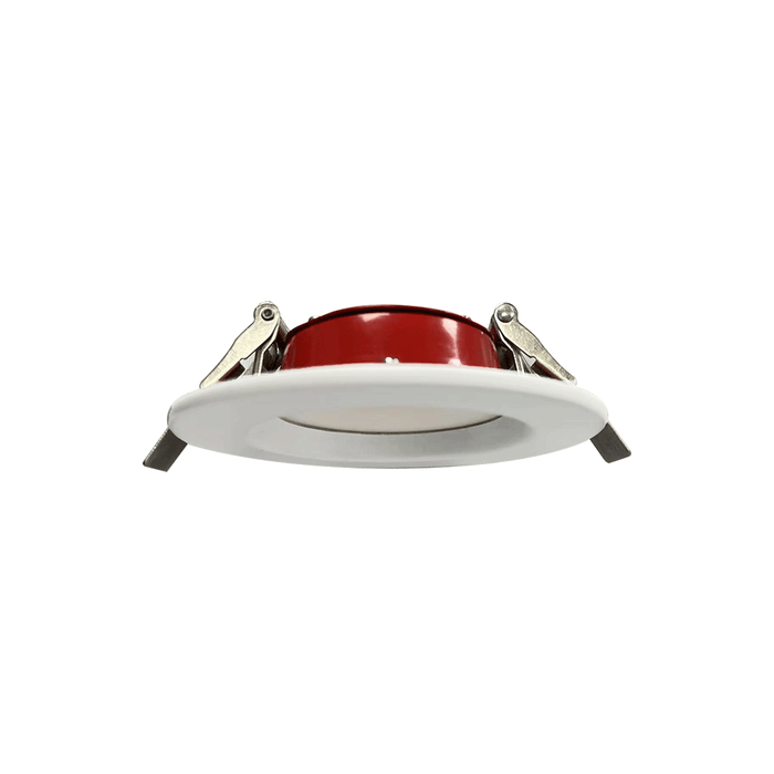 Lotus LED Lights 4 Inch Round White Regressed Backlit LED 2-Hour Fire Rated 9W CCT Selectable 2700K/3000K/3500K/4000K/5000K Up To 1100Lm Air-Tight 90 CRI (LFR-4R-RB-9W-5CCT)