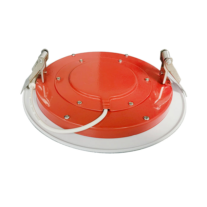 Lotus LED Lights 6 Inch Round White Flat Edgelit LED 2-Hour Fire Rated 12W CCT Selectable 2700K/3000K/3500K/4000K/5000K Up To 1230Lm Air-Tight 90 CRI (LFR-6R-FE-12W-5CCT)