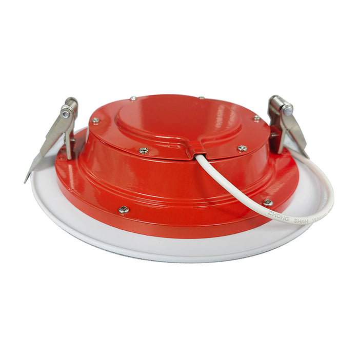 Lotus LED Lights 6 Inch Round White Regressed Backlit LED 2-Hour Fire Rated 14W CCT Selectable 2700K/3000K/3500K/4000K/5000K Up To 1750Lm Air-Tight 90 CRI (LFR-6R-RB-14W-5CCT)