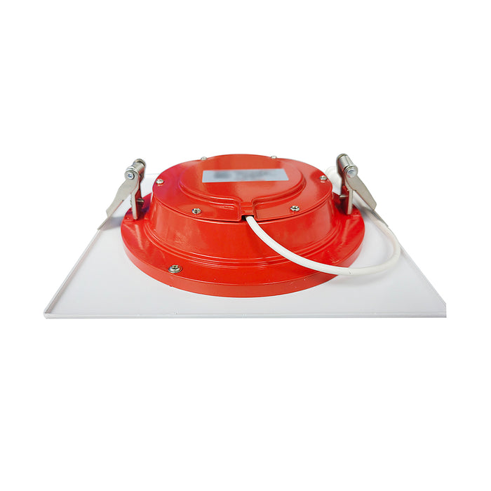 Lotus LED Lights 6 Inch Square White Regressed Backlit LED 2-Hour Fire Rated 14W CCT Selectable 2700K/3000K/3500K/4000K/5000K Up To 1750Lm Air-Tight 90 CRI (LFR-6S-RB-14W-5CCT)