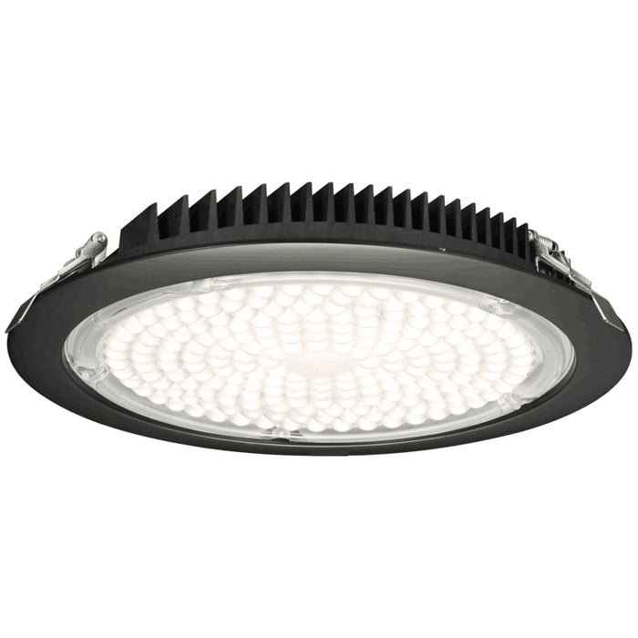 Lotus LED Lights 10 Inch Round Commercial 50W LED 5000K Black 60 Degree 6800Lm Type IC Air-Tight Wet Location IP65 80 CRI (LL10R-50K-BK)