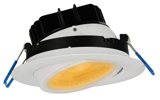 Lotus LED Lights 4 Inch Round Eyeball Gimbal 11.4W LED 4100K White 38 Degree 1050Lm Type IC Airtight Wet Locations Energy Star 90 CRI (LL4G-41K-WH)