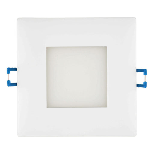 Lotus LED Lights 4 Inch Square Super Thin 13.5W LED 3000K White 110 Degree 850Lm Type IC Airtight Wet Locations Energy Star 80 CRI (LL4S-30K-WH)