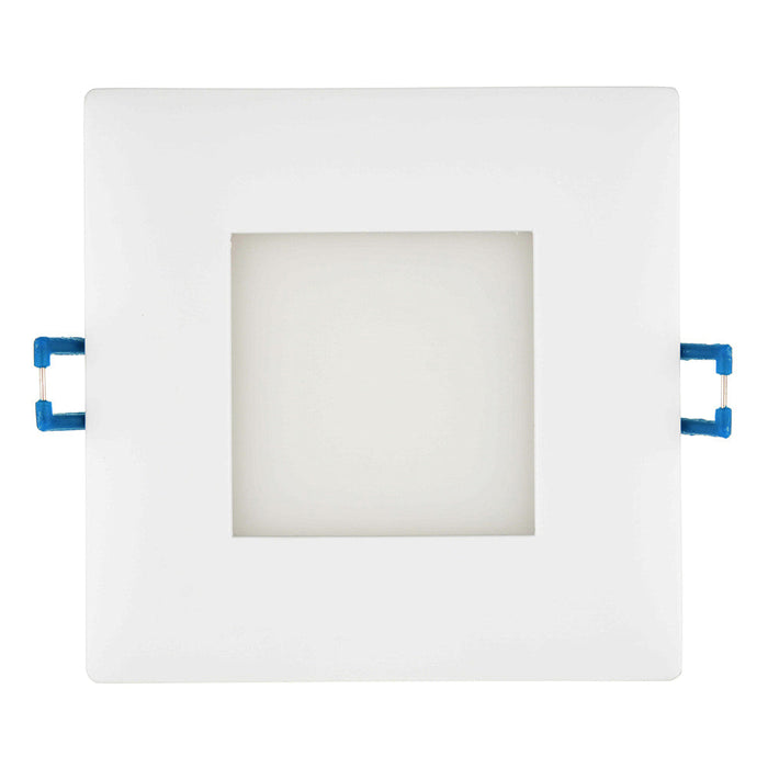 Lotus LED Lights 4 Inch Square Super Thin 13.5W LED 3000K White 110 Degree 850Lm Type IC Airtight Wet Locations Energy Star 80 CRI (LL4S-30K-WH)