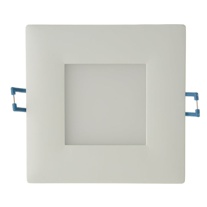 Lotus LED Lights 4 Inch Square Super Thin 13.5W LED 4000K White 110 Degree 950Lm Type IC Airtight Wet Locations Energy Star 80 CRI (LL4S-40K-WH)