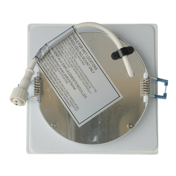 Lotus LED Lights 4 Inch Square Super Thin 13.5W LED 4000K White 110 Degree 950Lm Type IC Airtight Wet Locations Energy Star 80 CRI (LL4S-40K-WH)