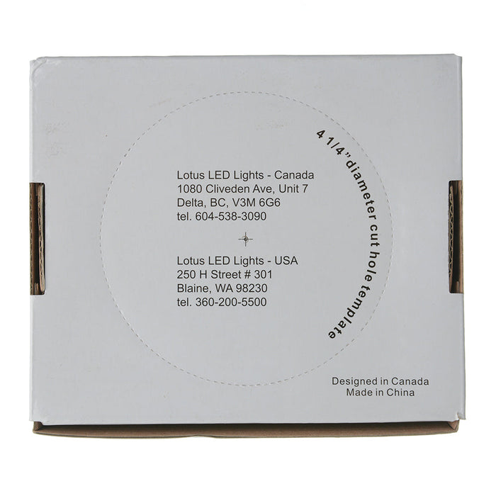 Lotus LED Lights 4 Inch Square Super Thin 13.5W LED 4000K White 110 Degree 950Lm Type IC Airtight Wet Locations Energy Star 80 CRI (LL4S-40K-WH)