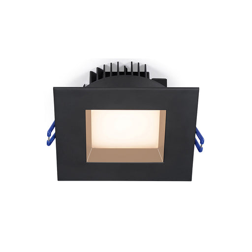 Lotus LED Lights 4 Inch Square Regressed Plenum 14.5W LED CCT Selectable 2700K/3000K/3500K/4000K/5000K Black 95 Degree Air-Tight 90 CRI (LL4SR-5CCT-BK)
