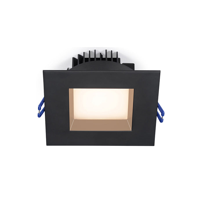 Lotus LED Lights 4 Inch Square Regressed Plenum 14.5W LED Dim To Warm 3000K-1800K Black 95 Degree Air-Tight 90 CRI (LL4SR-3018K-BK)