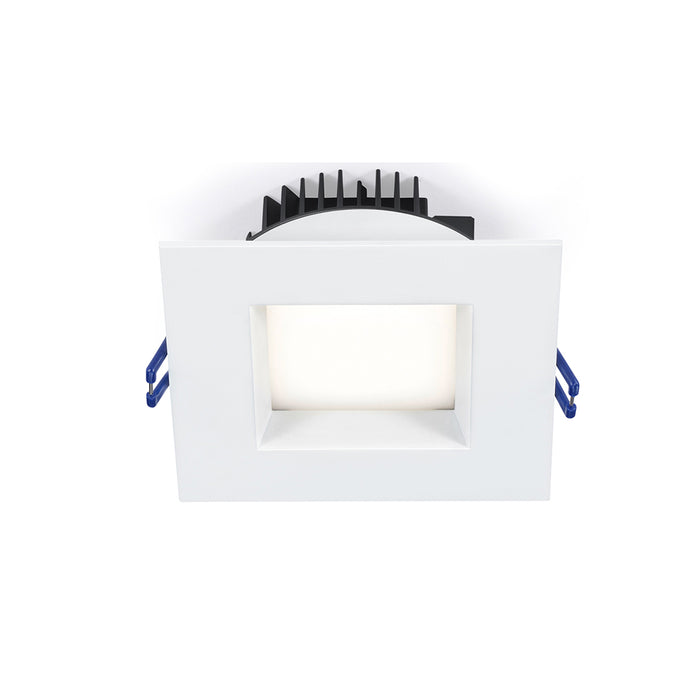 Lotus LED Lights 4 Inch Square Regressed Plenum 14.5W LED CCT Selectable 2700K/3000K/3500K/4000K/5000K White 95 Degree Air-Tight 90 CRI (LL4SR-5CCT-WH)