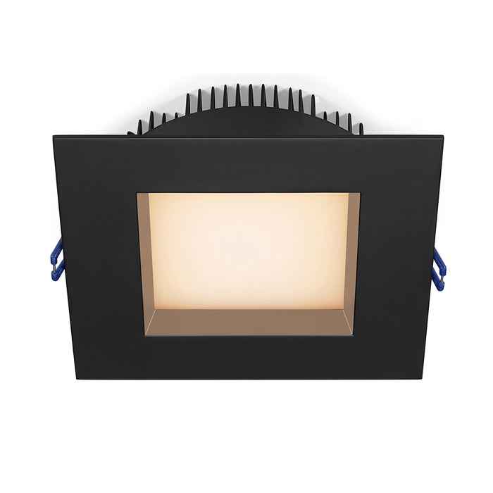 Lotus LED Lights 6 Inch Square Regressed Plenum 18W LED CCT Selectable 2700K/3000K/3500K/4000K/5000K Black 95 Degree 1250Lm Air-Tight 90 CRI (LL6SR-5CCT-BK)