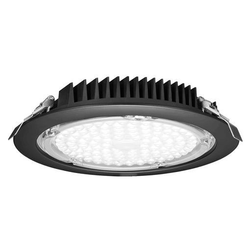 Lotus LED Lights 8 Inch Round Commercial 40W LED 5000K Black 45 Degree 4800Lm Type IC Air-Tight Wet Location IP65 80 CRI (LL8R-50K-BK)