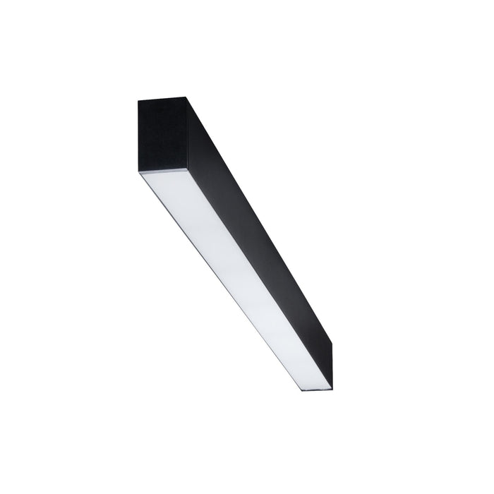 Maxlite 112747 L-Max Architectural Luminaire Strip 4 Foot 120-277V Up/Down Selectable 20W/24W/32W/40W 2700K/3000K/3500K/4000K/5000K Black Emergency Battery Backup (LM-4UF20WCSBEM)
