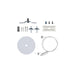 Maxlite 112753 L-Max Linear Architectural Luminaire Non-Power Pendant/Canopy Mount Kit White No Feed Canopy Includes Bolt Anchor/15 Foot Steel Cable (LM2-CNPYCBKIT)