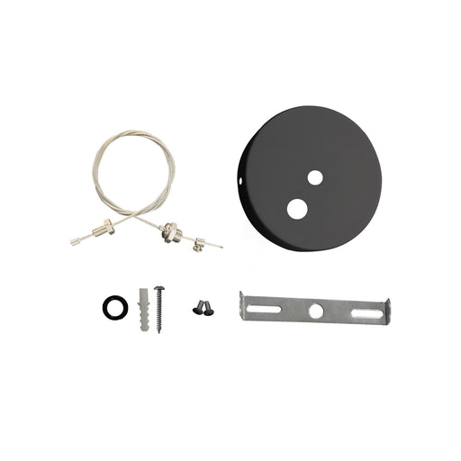 Maxlite 112769 L-Max Linear Architectural Luminaire Power Pendant/Canopy Mount Kit Black Power Feed Canopy Kit With Hardware Includes 15 Foot Steel Cable (LM2-PWCNPYB)