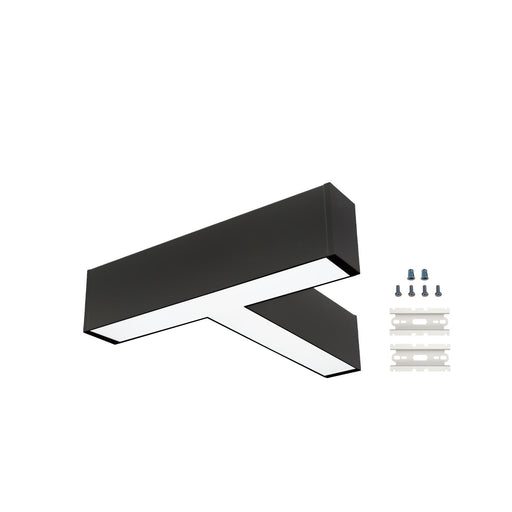 Maxlite 112767 L-Max Linear Architectural Luminaire T Connector 2 Foot Selectable 10W/12W/16W/20W 2700K/3000K/3500K/4000K/5000K 90 CRI Black (LM2-TCONB)