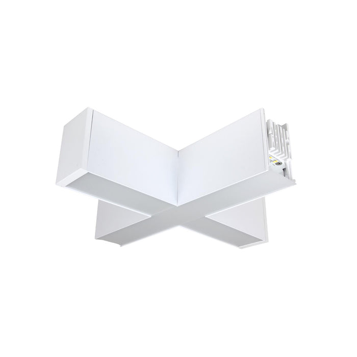Maxlite 112751 L-Max Architectural Luminaire X Connector 2 Foot Wattage/CCT Selectable 10W/12W/16W/20W 2700K/3000K/3500K/4000K/5000K 90 CRI White Finish (LM2-XCON)