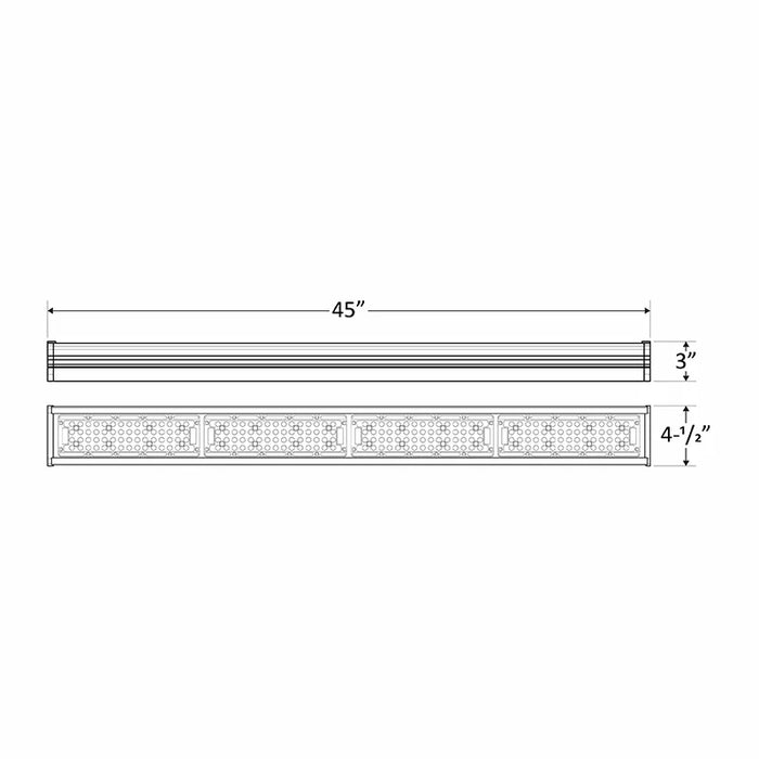 Westgate Manufacturing 4 Foot LED Outdoor Sign Light 120W 15300Lm 3000K 120-277V 70 CRI 90 Degree Beam Angle Black (LOHB-4FT-120W-30K)