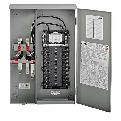 Leviton Outdoor All-In-One Meter Load Center Combo With Circuit Breaker EUSERC Ring Type 30 Space 100A (LJ310-BED)