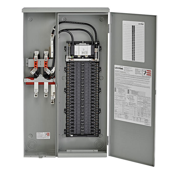 Leviton Outdoor All-In-One Meter Load Center Combo With Circuit Breaker EUSERC Ring Type 42 Space 200A (LJ420-BED)