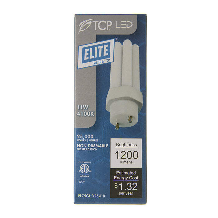 TCP 11W LED PL Lamp 1200Lm 4100K 80 CRI GU24 Base Non-Dimmable (LPL75GUD2541K)