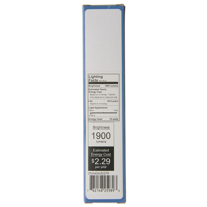 TCP LED 19W PL Rotating Horizontal Type A 2700K (LPLH42A5027K)