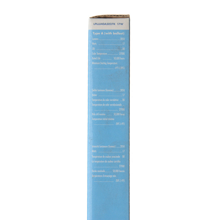 TCP LED 17WPLL Type A Non-Dimmable 40W Compact Fluorescent Ballast Equivalent 2700K (LPLLU40A5027K)