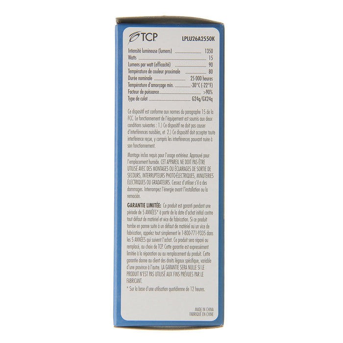 TCP LED 26W PL Universal Non-Dimmable 5000K (LPLU26A2550K)