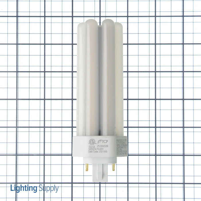 TCP LED PL Lamp 16W 1500Lm 3500K G24Q/GX24Q Base Non-Dimmable White 80 CRI Suitable For Damp Locations (LPLU32A2535K)