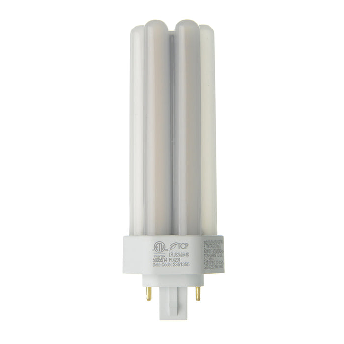 TCP LED PL Lamp 16W 1650Lm 4100K G24Q/GX24Q Base Non-Dimmable White 80 CRI Suitable For Damp Locations (LPLU32A2541K)