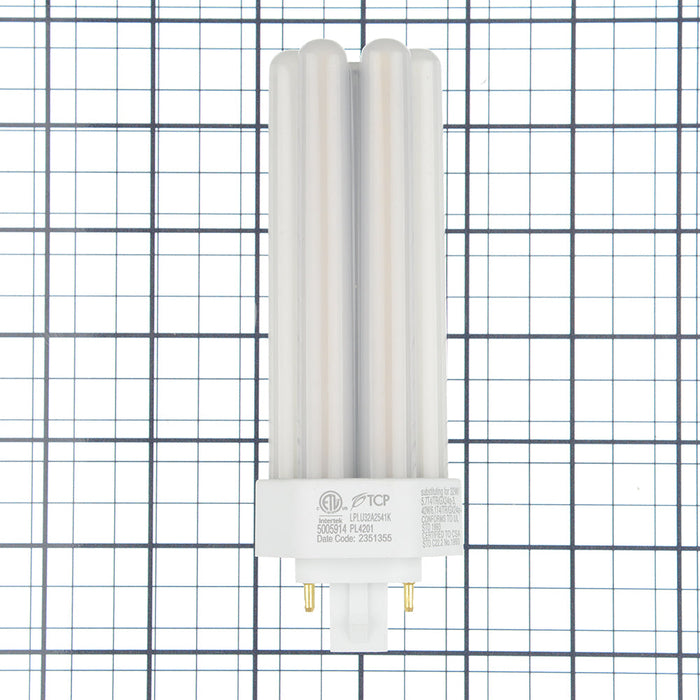 TCP LED PL Lamp 16W 1650Lm 4100K G24Q/GX24Q Base Non-Dimmable White 80 CRI Suitable For Damp Locations (LPLU32A2541K)