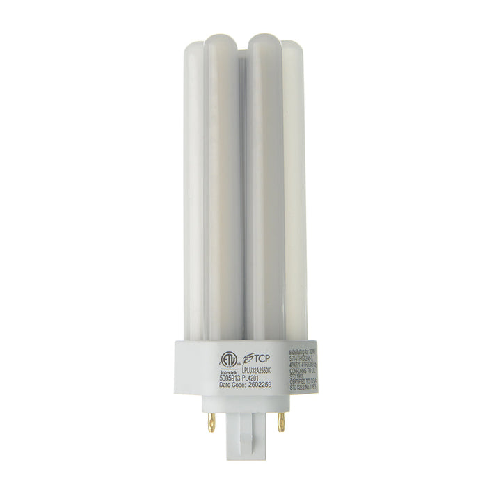 TCP LED PL Lamp 16W 1700Lm 5000K G24Q/GX24Q Base Non-Dimmable White 80 CRI Suitable For Damp Locations (LPLU32A2550K)