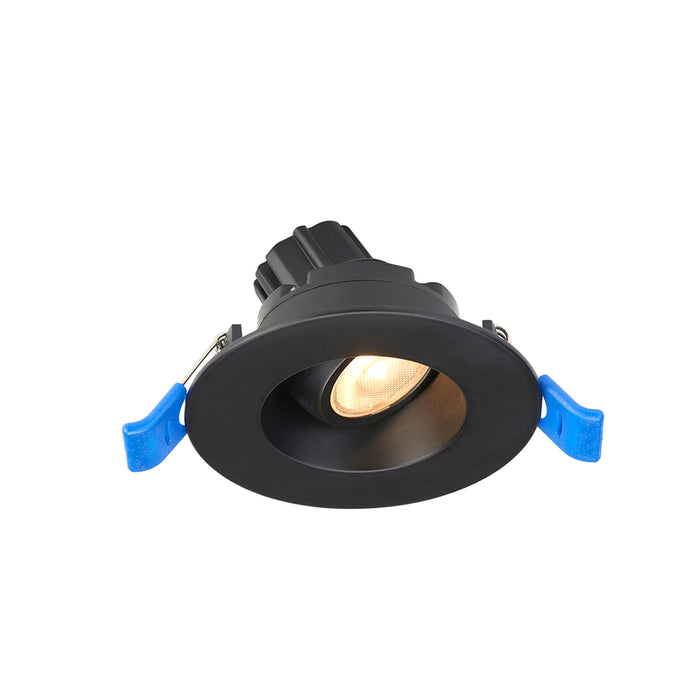 Lotus LED Lights 2 Inch Round Regressed Gimbal HO 5.5W LED Dim To Warm 3000K-1800K Black 36 Degree Air-Tight 90 CRI (LRG2-3018K-HO-BK)