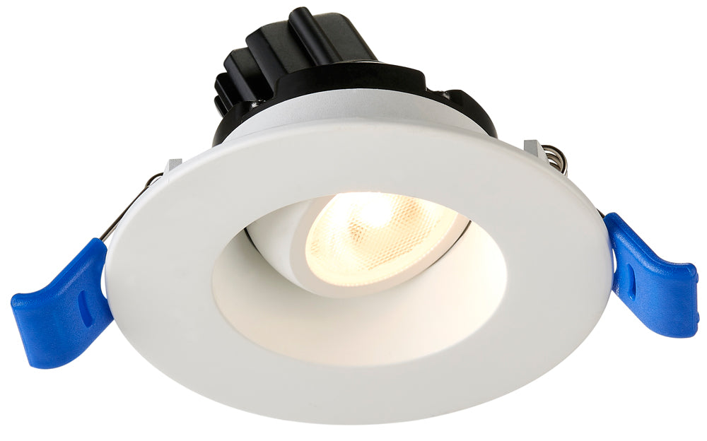 Lotus LED Lights 2 Inch Round Regressed Gimbal High Output 5.5W LED 3000K White 24 Degree 490Lm Type IC Wet Locations Airtight 90 CRI (LRG2-30K-HO-WH)