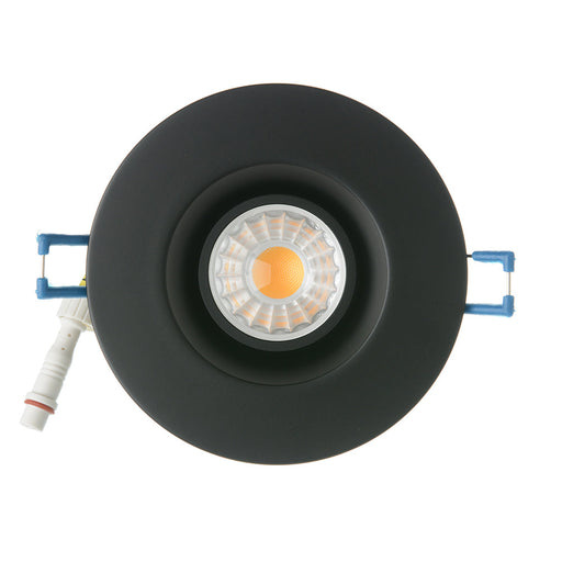 Lotus LED Lights 3 Inch Round Regressed Gimbal 7.5W LED 3000K Black 38 Degree 600Lm Type IC Airtight Wet Locations Energy Star 90 CRI (LRG3-30K-BK)