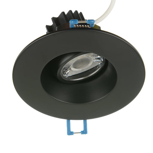 Lotus LED Lights 3 Inch Round Regressed Gimbal 7.5W DTW 30-20K Black 38 Degree 500Lm Type IC Airtight Wet Locations 90 CRI (LRG3-32K-BK)