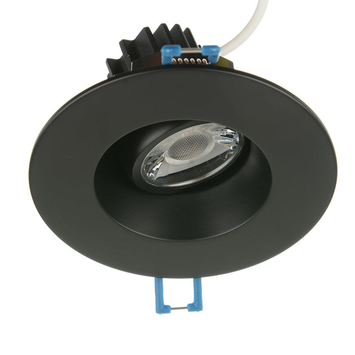 Lotus LED Lights 3 Inch Round Regressed Gimbal 7.5W DTW 30-20K Black 38 Degree 500Lm Type IC Airtight Wet Locations 90 CRI (LRG3-32K-BK)