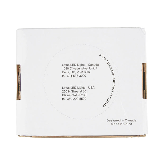 Lotus LED Lights 3 Inch Round Regressed Gimbal 7.5W DTW 30-20K Black 38 Degree 500Lm Type IC Airtight Wet Locations 90 CRI (LRG3-32K-BK)