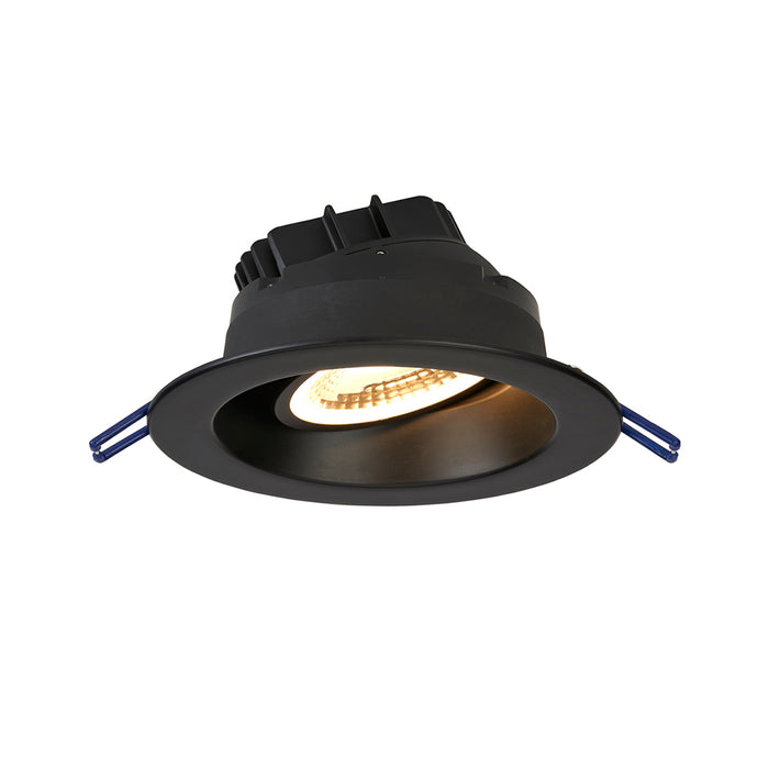 Lotus LED Lights 4 Inch Round Regressed Gimbal HO 15W Dim To Warm 3000K-1800K Black 38 Degree Type IC Air-Tight Wet Location 90 CRI (LRG4-3018K-HO-BK)