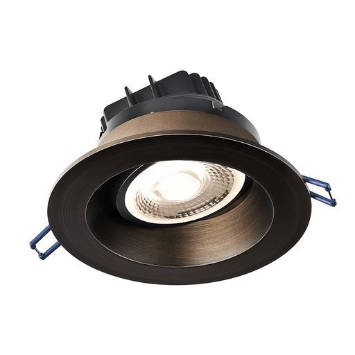 Lotus LED Lights 4 Inch Round Regressed Gimbal CCT Selectable 2700K/3000K/3500K/4100K/5000K HO 15W LED Oil Rubbed Bronze 38 Degree Air-Tight 90 CRI (LRG4-5CCT-HO-ORB)