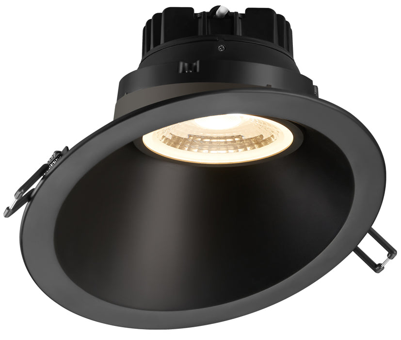 Lotus LED Lights 6 Inch Round Regressed Gimbal High Output 18W LED 3000K Black 38 Degree 1550Lm Type IC Airtight Wet Locations 90 CRI (LRG6-30K-HO-BK)