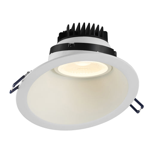 Lotus LED Lights 6 Inch 30 Degree Sloped Round Regressed Gimbal HO 18W Dim To Warm 3000K-1800K White 38 Degree Air-Tight 90 CRI (LRG6-3018K-HO-6RSL-WH)
