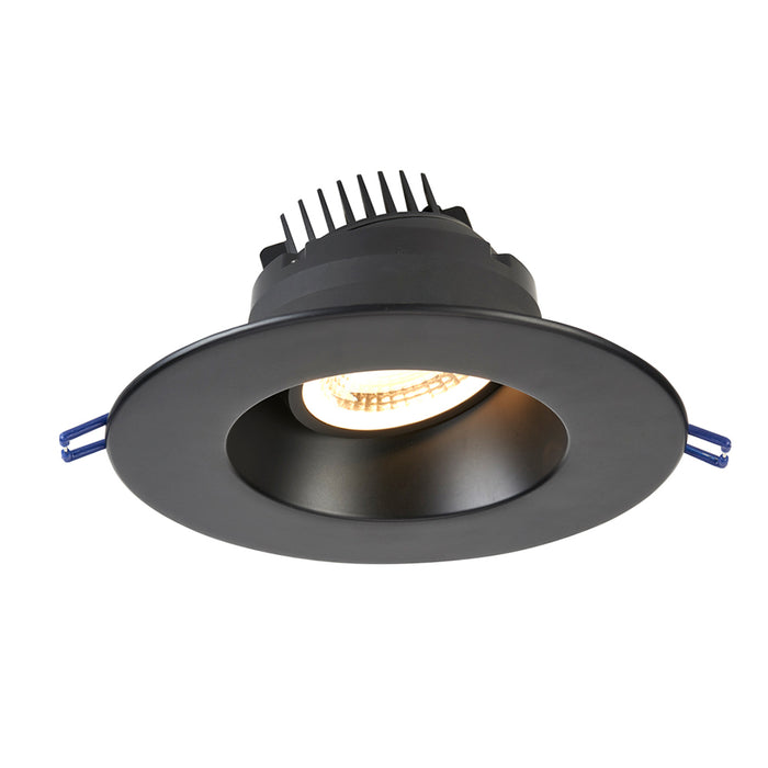 Lotus LED Lights 6 Inch Round Regressed Gimbal CCT Selectable 2700K/3000K/3500K/4100K/5000K HO 18W LED Black 38 Degree Air-Tight 90 CRI (LRG6-5CCT-HO-BK)