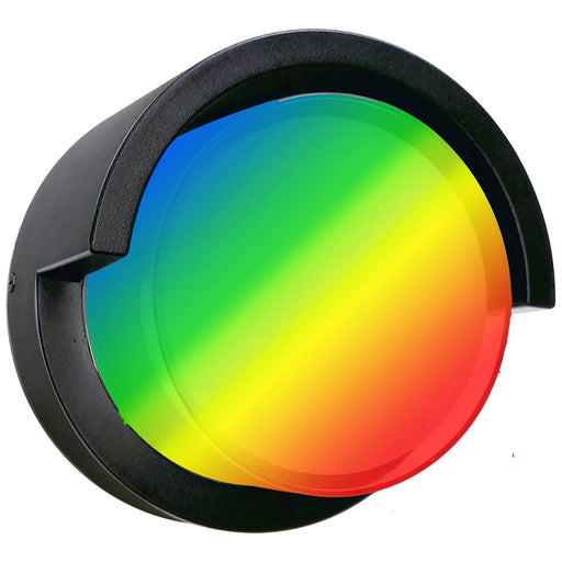 Westgate Manufacturing 7 Inch Round Indoor/Outdoor Wall Sconce 12W CCT Selectable 2700K/3000K/3500K/4000K/5000K And RGB 650Lm 120V WG App Or Remote Control Black (LRS-F-RGBW-BK)