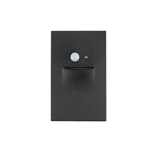 Lotus LED Lights Step Light Vertical With Motion Sensor And Photocell Black 120V 2.5W 3000K 80Lm Wet Location 90 CRI (LSD04-3K-BK)