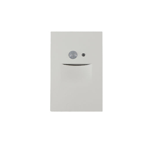 Lotus LED Lights Step Light Vertical With Motion Sensor And Photocell White 120V 2.5W 3000K 80Lm Wet Location 90 CRI (LSD04-3K-WH)
