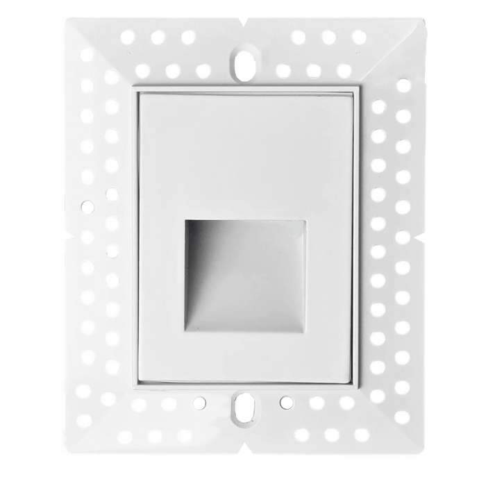 Lotus LED Lights Trimless LED Step Light 3W CCT Selectable 2700K/3000K/3500K/4000K/5000K 90 CRI 120V Vertical Mount (LSD05-5CCTWH)
