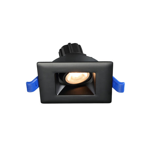 Lotus LED Lights 2 Inch Square Regressed Gimbal HO 5.5W LED Dim To Warm 3000K-1800K Black 36 Degree Air-Tight 90 CRI (LSG2-3018K-HO-BK)